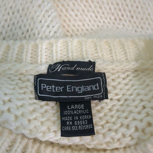 Peter england handmade sweater large grandpa core Cozy vintage grandpa sweater - Picture 5 of 5